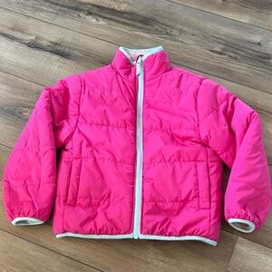 Kids Reversible Pink Puffer Jacket